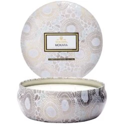 Voluspa - Japonica Collection - 3 Wick Candle In Decorative Tin -Purish Sales Store 3 wick candle in decorative tin mokara