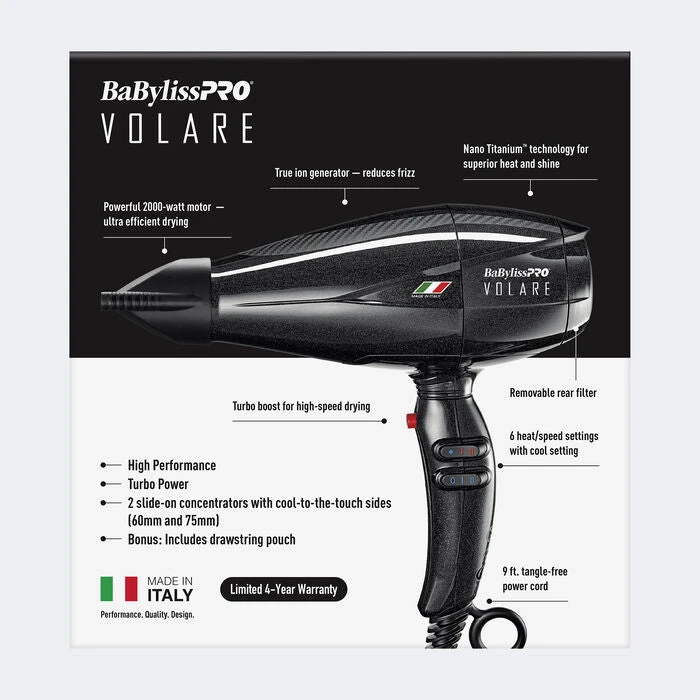 BaBylissPRO - Nano Titanium™ Volare® V1 Full-Size Dryer 5 BaBylissPRO - Nano Titanium™ Volare® V1 Full-Size Dryer - Image 3