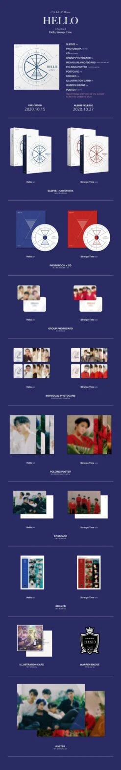 CIX - Hello : Chapter 3. Hello, Strange Time / 3rd EP Album -Purish Sales Store CIX Hello Chapter 3 Hello Strange Time 3rd EP Album extended