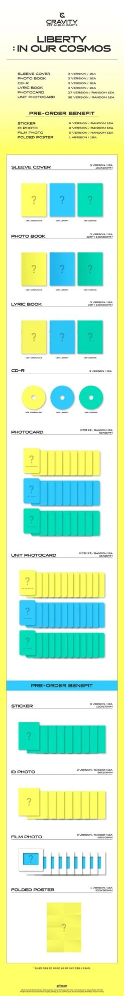 CRAVITY - Liberty : In Our Cosmos / 1st Album Pt. 2 -Purish Sales Store CRAVITY Liberty In Our Cosmos 1st Album Pt2 extended