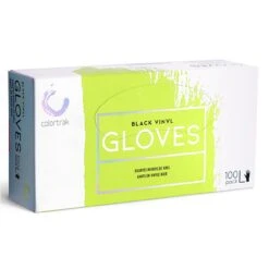 Colortrak - Powder-Free Vinyl Gloves - Black -Purish Sales Store Colortrak Powder FreeVinylGloves BlackLarge