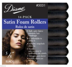 Diane - Satin Foam Rollers -Purish Sales Store Diane Satin Foam Rollers 5 8