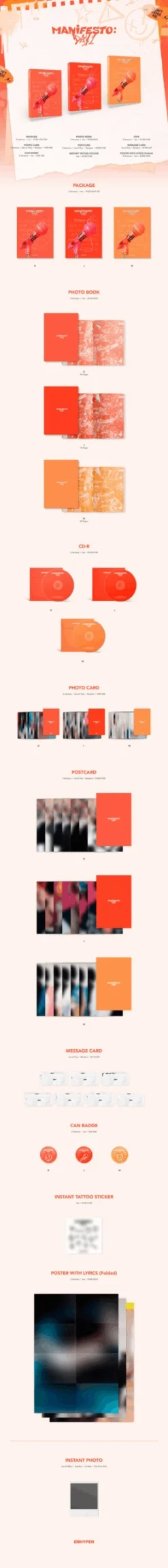 ENHYPEN - Manifesto : Day 1 -Purish Sales Store ENHYPEN Manifesto Day 1 EXTENDED scaled