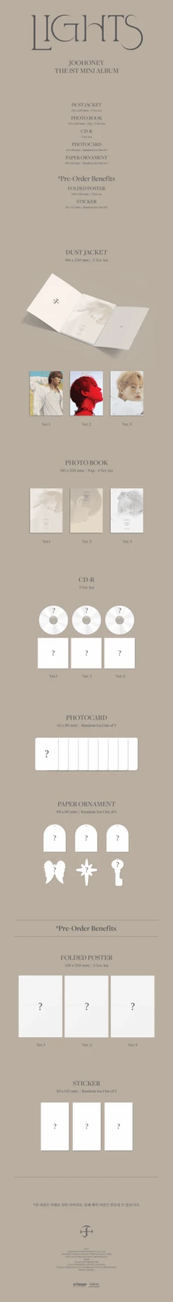 JOOHONEY (MONSTA X) - Lights / 1st Mini Album -Purish Sales Store JOOHONEY MONSTA X Lights 1st Mini Album extended