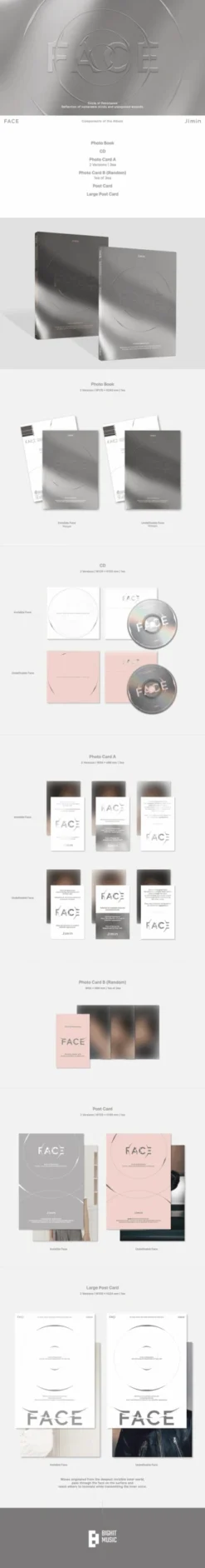 JIMIN - FACE / 1st Solo Album -Purish Sales Store Jimin BTS FACE 1st Solo Album extended scaled