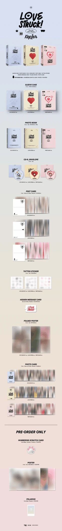 KEP1ER - Lovestruck / 4th Mini Album -Purish Sales Store KEP1ER Lovestruck 4th Mini Album extended