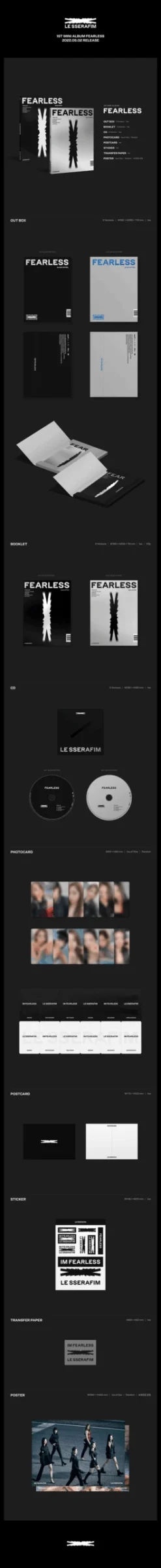 LE SSERAFIM - FEARLESS / 1ST MINI ALBUM -Purish Sales Store Le Seraphim FEARLESS 1ST MINI ALBUM extended scaled