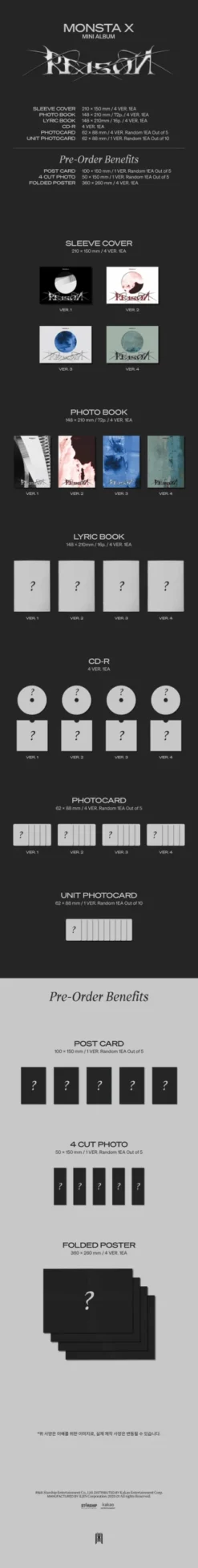 MONSTA X - Reason / 12th Mini Album (Photobook Ver.) -Purish Sales Store MONSTA X Reason 12th Mini Album Photobook Ver extended scaled