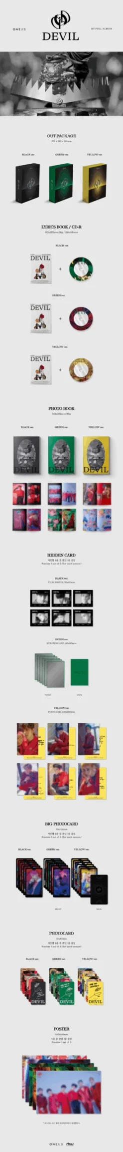 ONEUS - Devil / 1st Full Album -Purish Sales Store ONEUS Devil 1st Full Album extended scaled