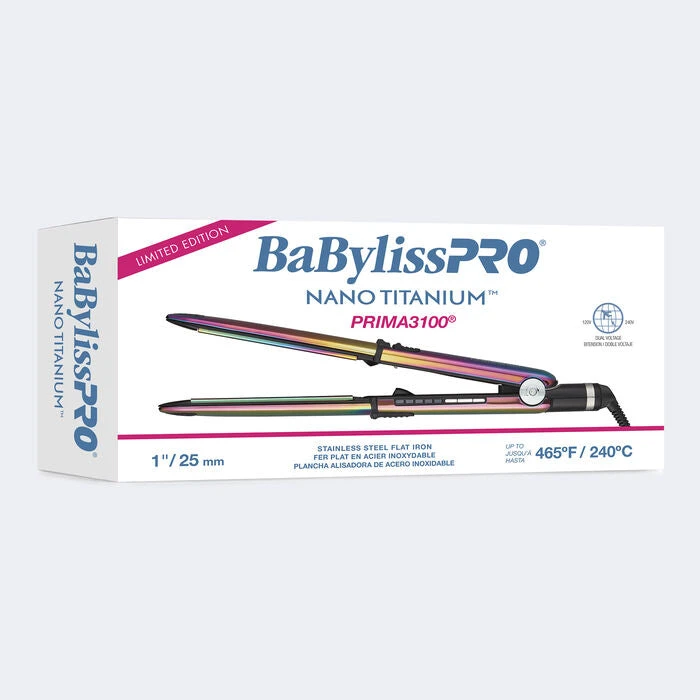 BaBylissPro - Nano Titanium Limited Edition Iridescent Prima3100 1" Styling Flat Iron 3 BaBylissPro - Nano Titanium Limited Edition Iridescent Prima3100 1" Styling Flat Iron