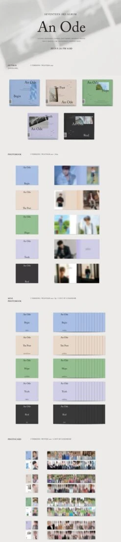 SEVENTEEN - An Ode / 3rd Album -Purish Sales Store SEVENTEEN An Ode 3rd Album extended