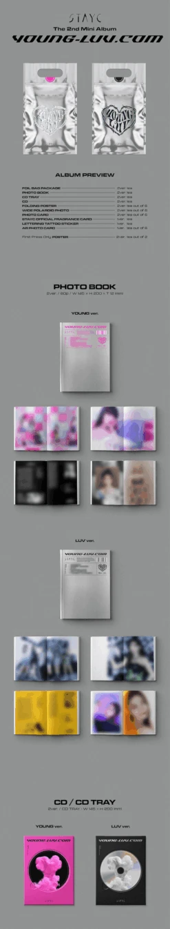 STAYC - YOUNG-LUV.COM / The 2nd Mini Album -Purish Sales Store STAYC YOUNG LUVCOM THE 2ND MINI ALBUM extended