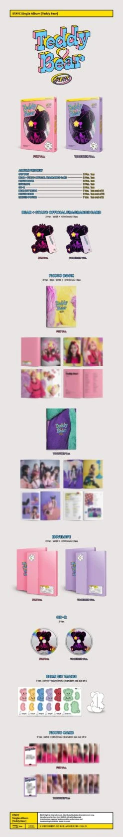 STAYC - Teddy Bear / 4th Single Album -Purish Sales Store Stay C Teddy Bear 4th Single Album extended