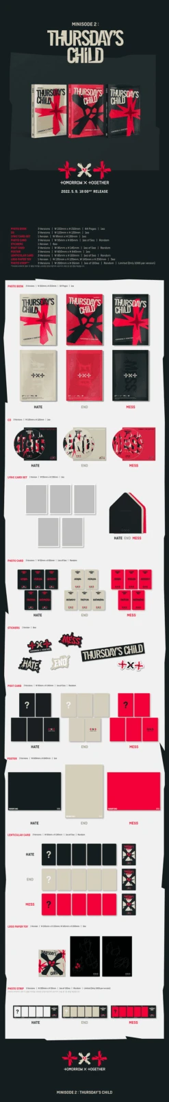 TOMORROW X TOGETHER - Minisode 2: Thursday's Child / 4th Mini Album -Purish Sales Store TOMORROW X TOGETHER minisode2 Thursday s Child 4th mini album extended ver