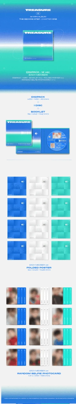 TREASURE - The Second Step : Chapter One / 1st Mini Album (Digipack Ver.) -Purish Sales Store TREASURE The Second Step Chapter One 1st Mini Album Digipack Ver extended