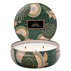Voluspa - Japonica Collection - 3 Wick Candle In Decorative Tin -Purish Sales Store TempleMoss