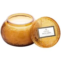 Voluspa - Japonica Collection - Chawan Bowl 2 Wick Embossed Glass Candle