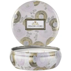 Voluspa - Japonica Collection - 3 Wick Candle In Decorative Tin -Purish Sales Store panjore lychee