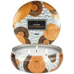 Voluspa - 3 Wick Tin Candle - Spiced Pumpkin Latte